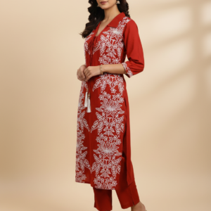 embroidered kurti pant