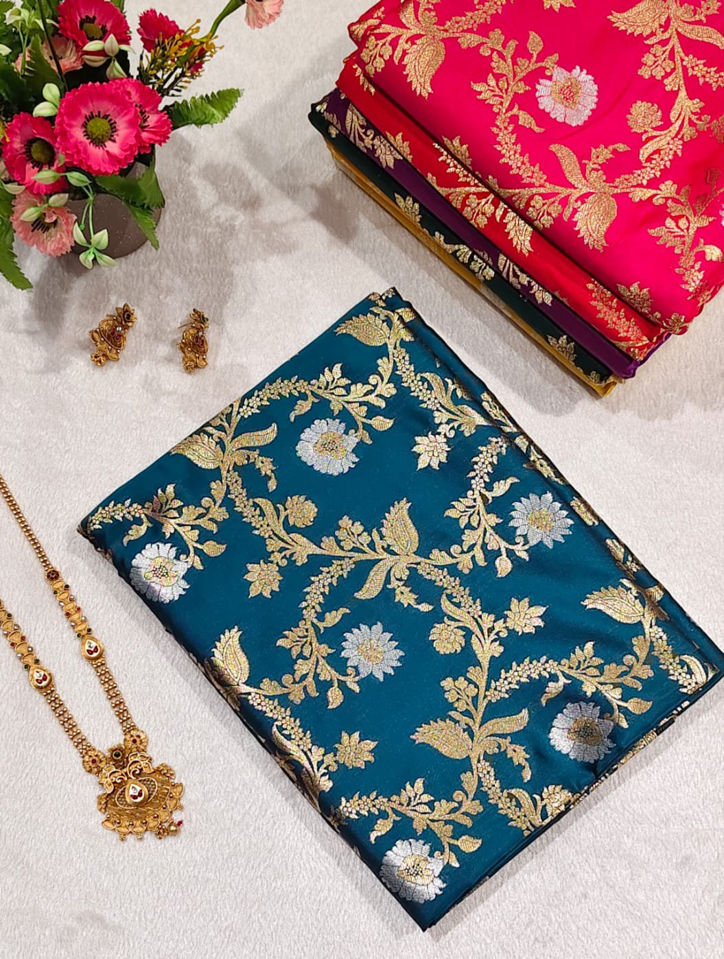 Katan Silk Saree – Elegant Traditional Wear - Image 6