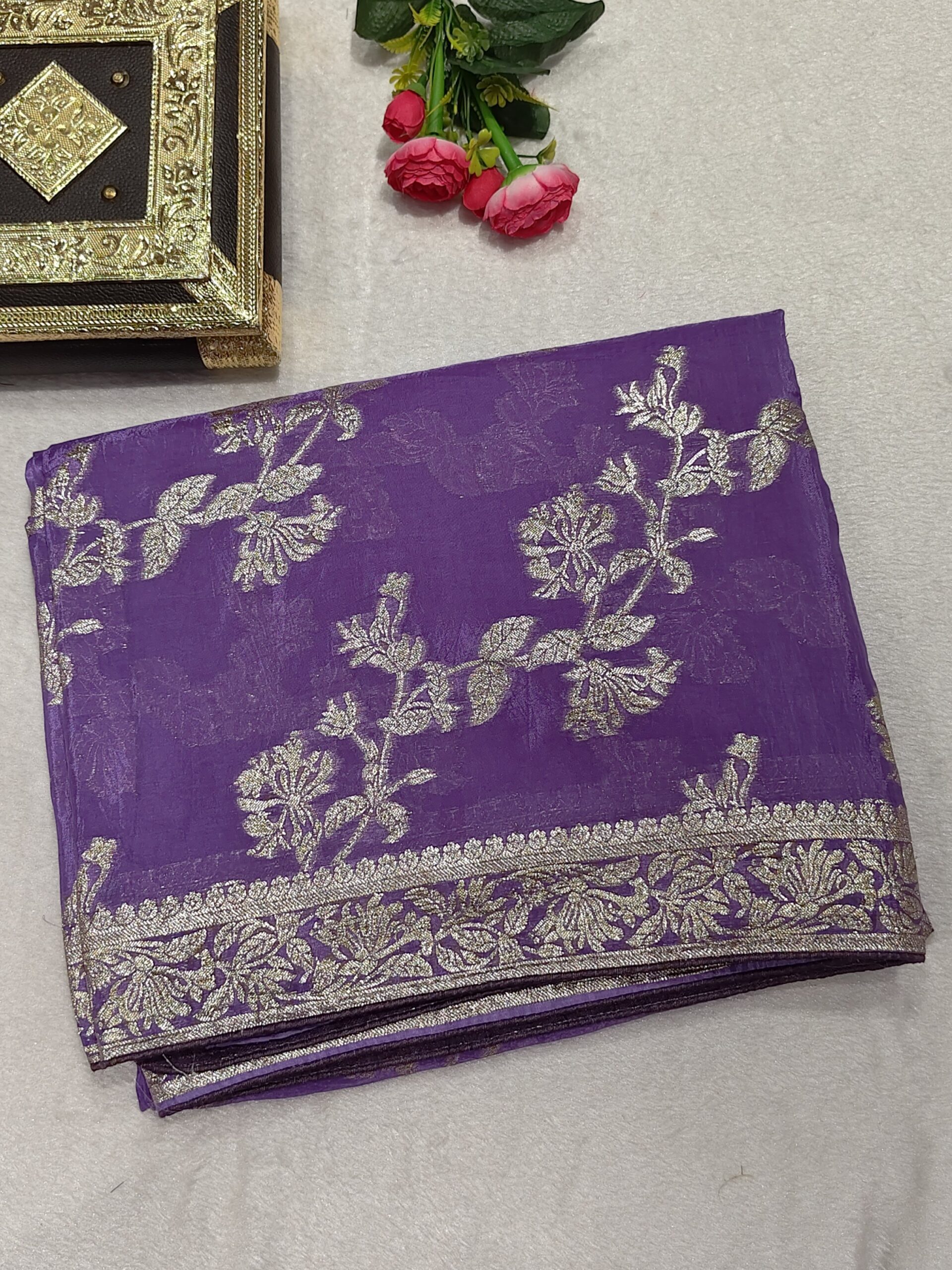 Premium Dola Silk Saree - Image 9
