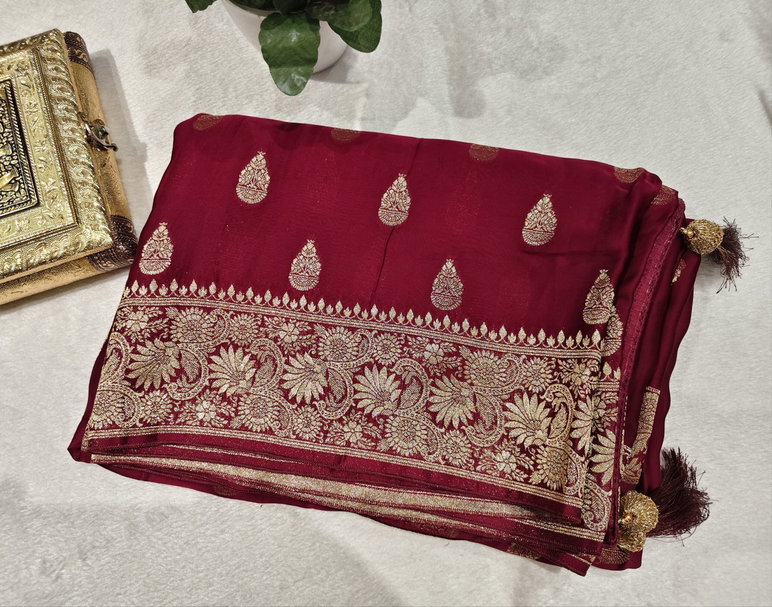 Satin Silk Saree - Image 2