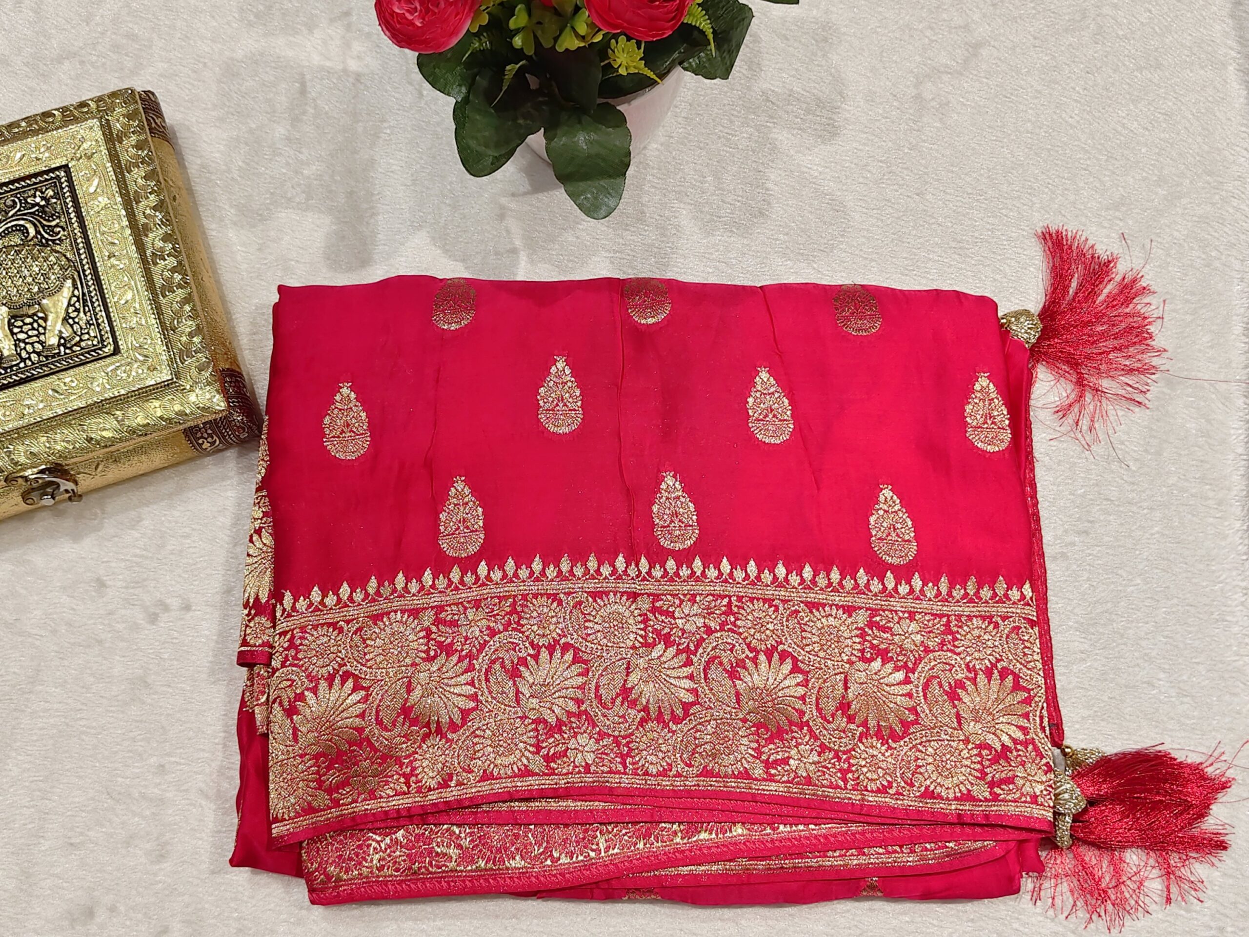 Satin Silk Saree - Image 4