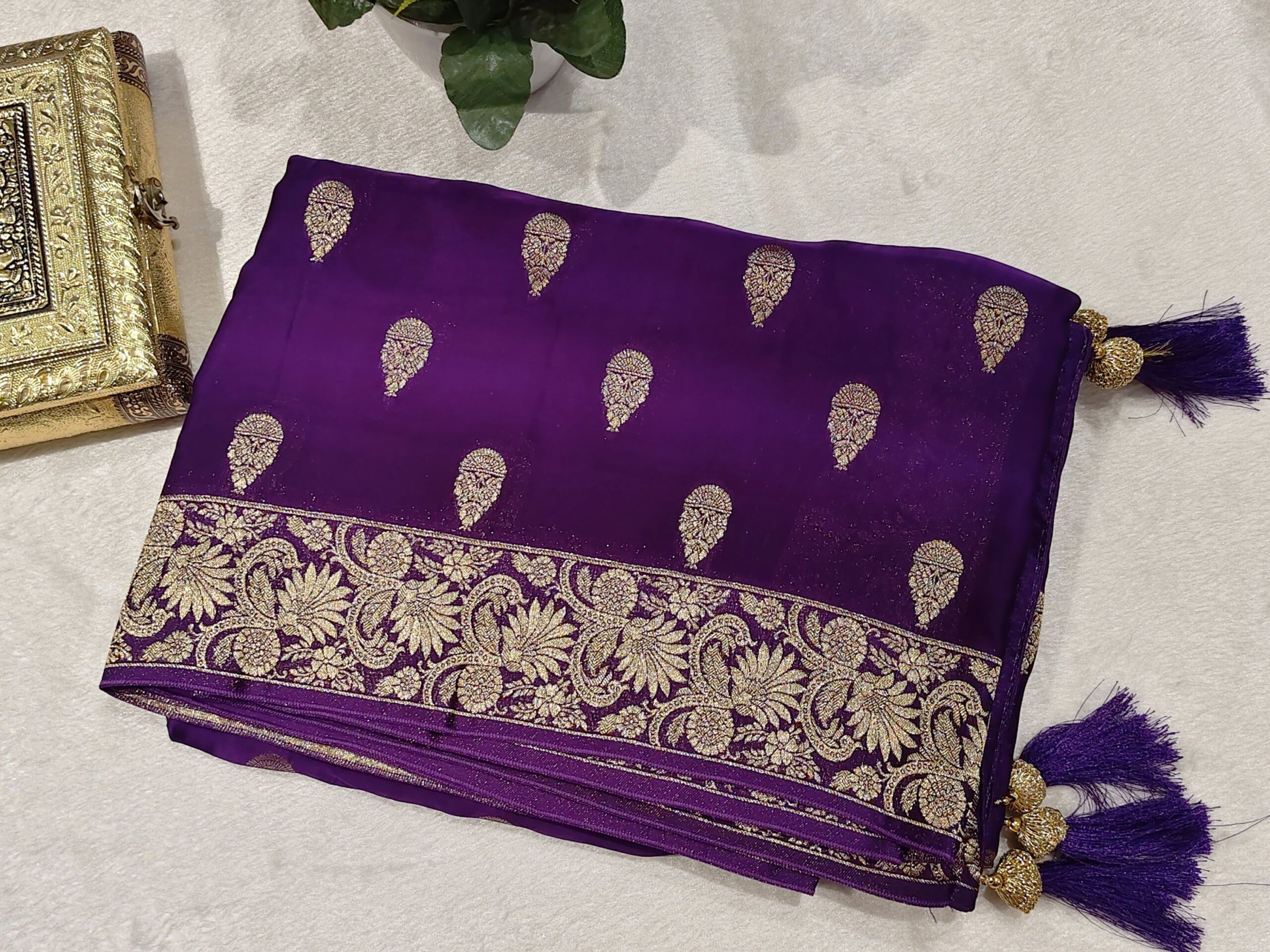 Satin Silk Saree - Image 6
