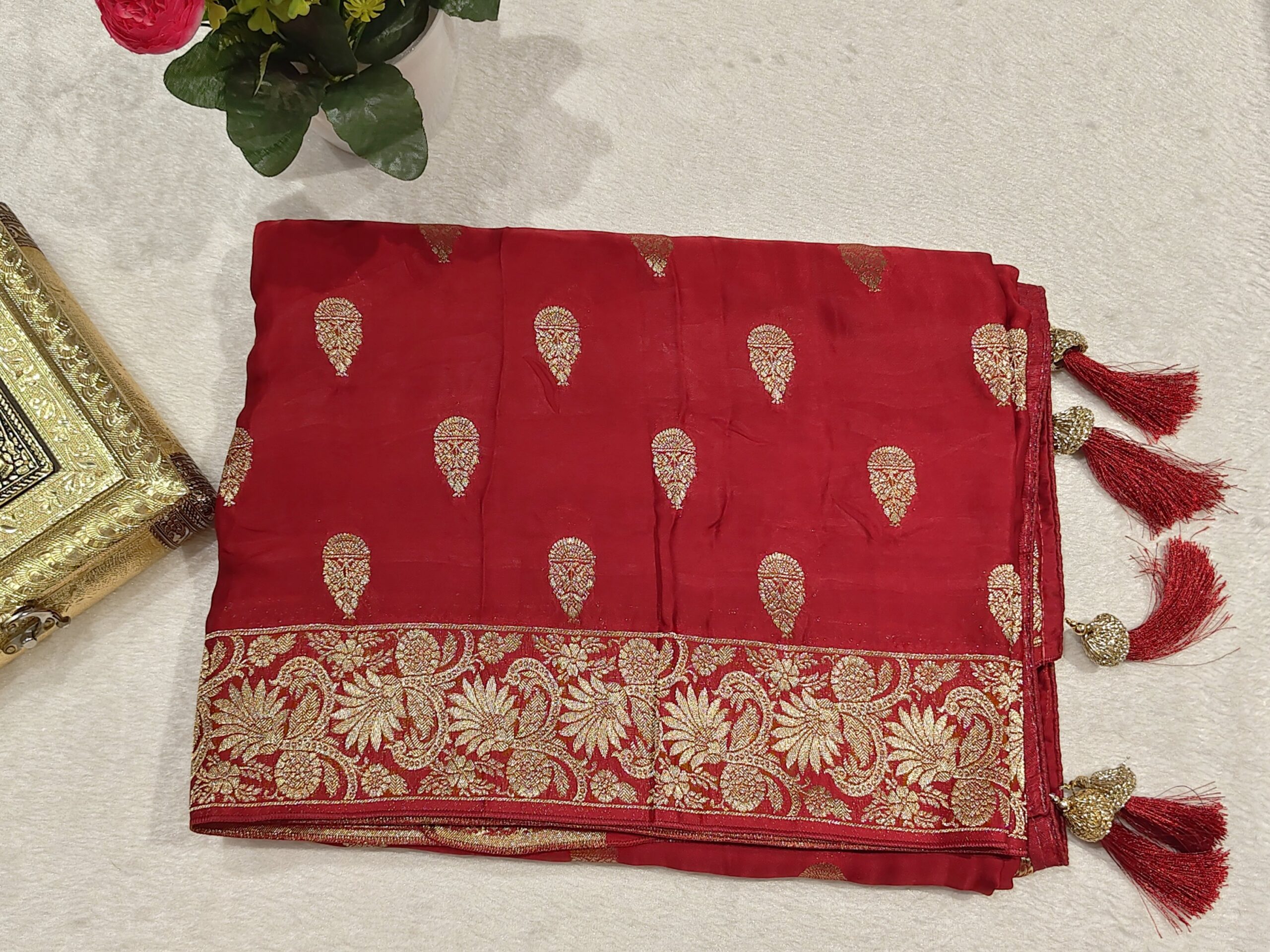 Satin Silk Saree - Image 3
