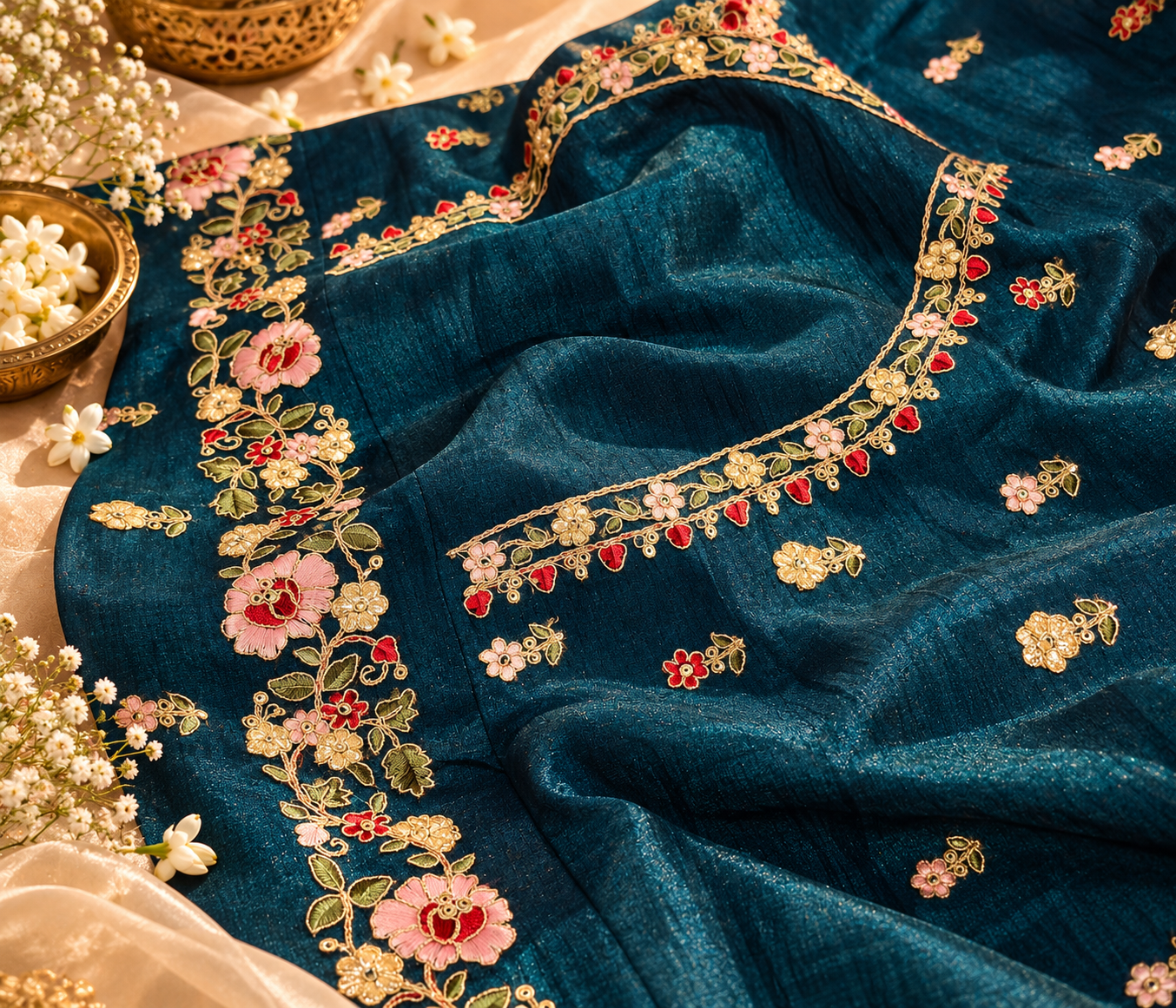✨ Gota Work Saree – Graceful Details, Timeless Elegance ✨ - Image 2