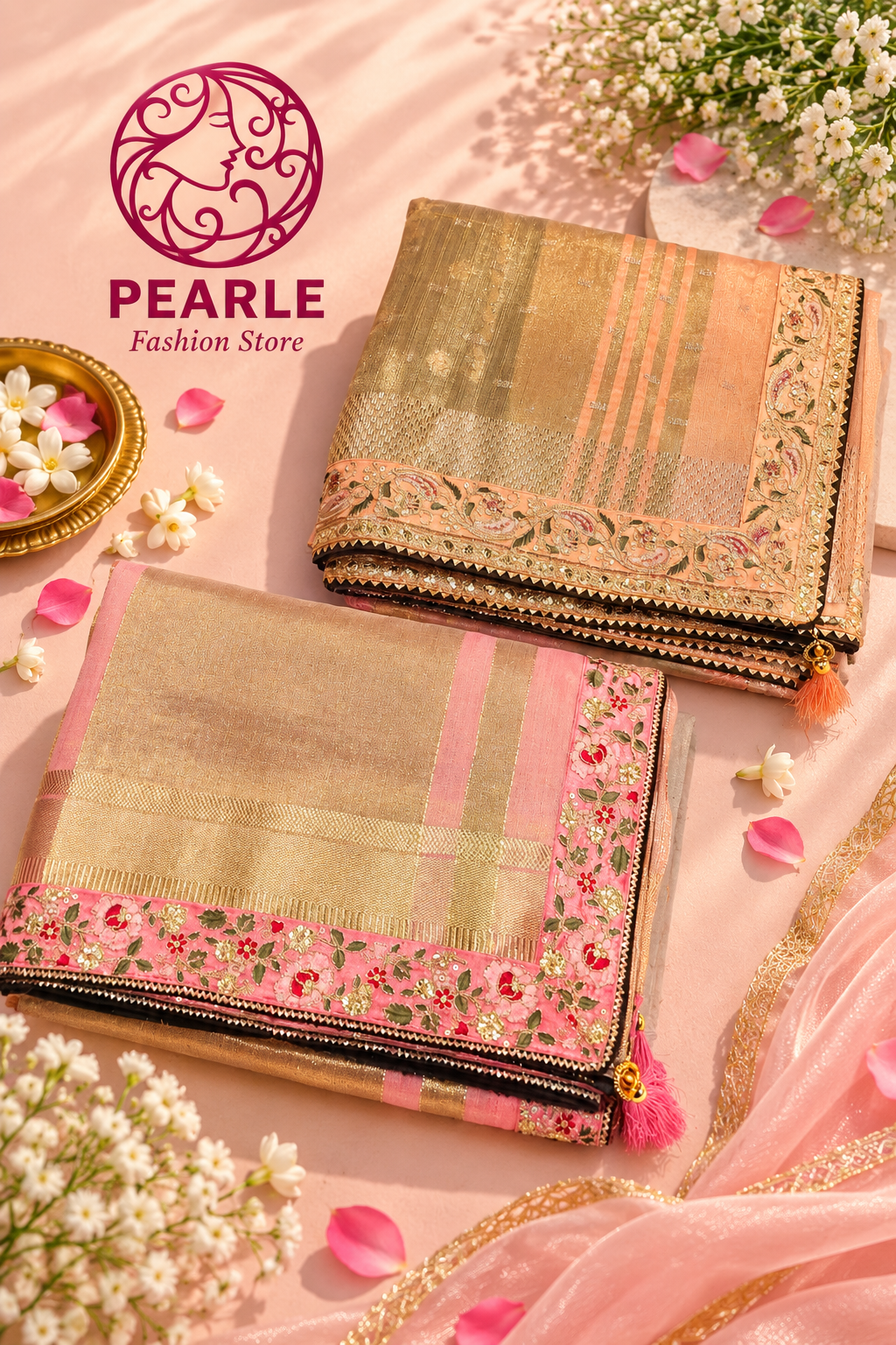 ✨ Gota Work Saree – Graceful Details, Timeless Elegance ✨