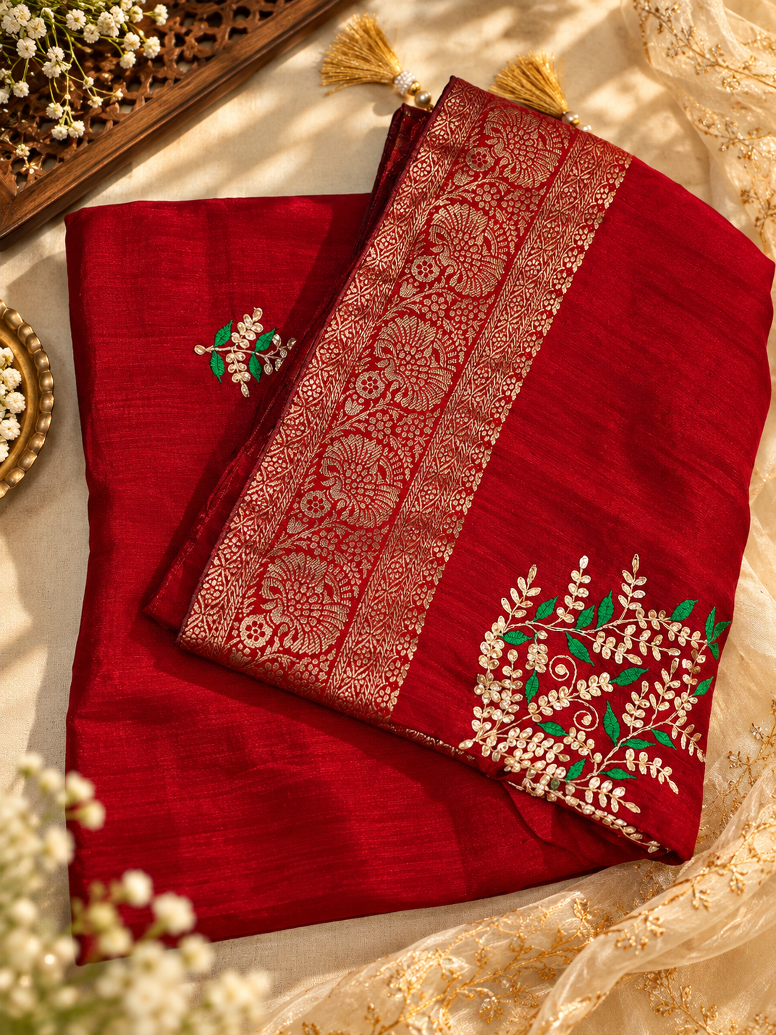 Elegant Dola Silk Saree – Timeless Grace & Rich Tradition - Image 3