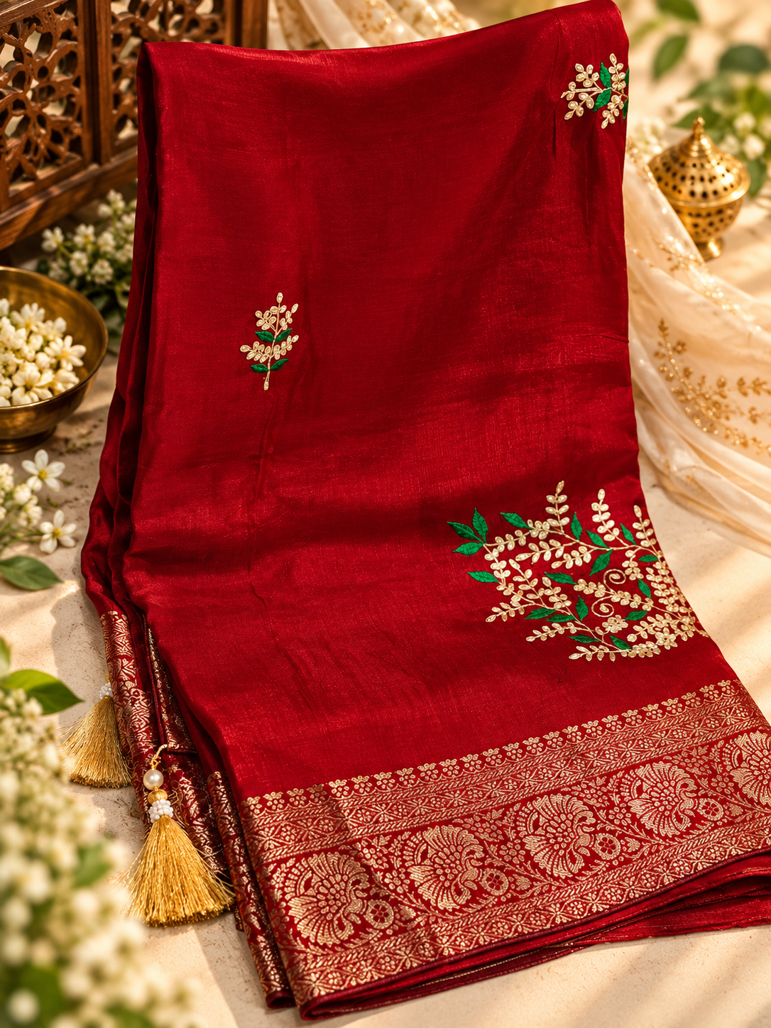 Elegant Dola Silk Saree – Timeless Grace & Rich Tradition - Image 2