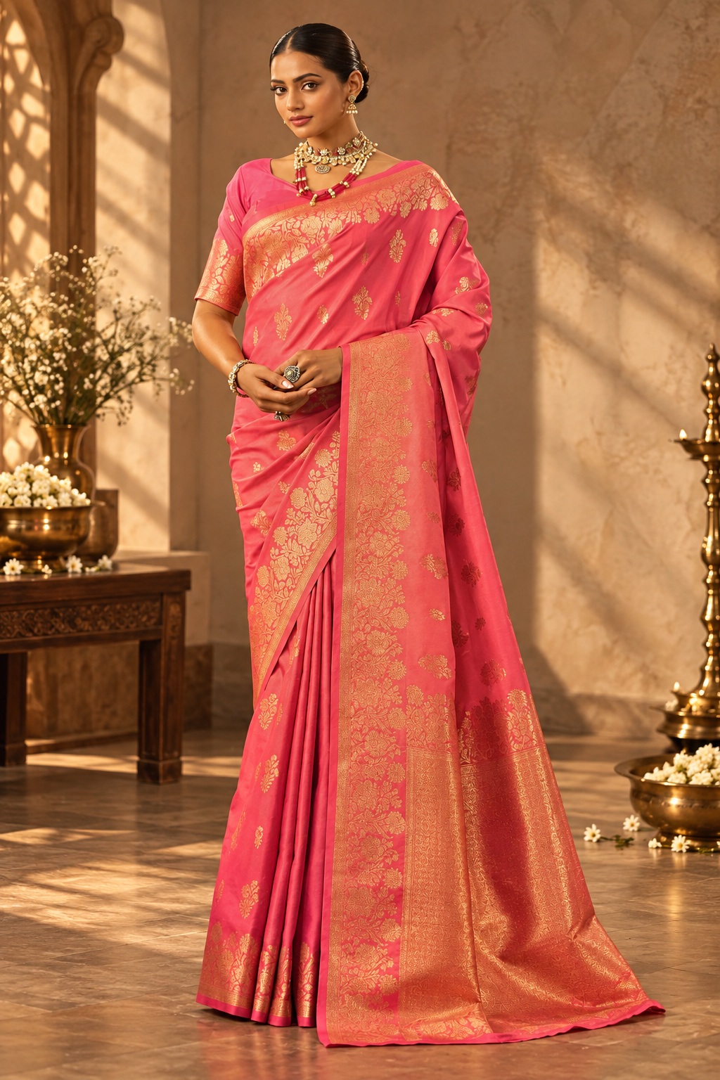 Banarasi Silk Saree – Elegant Traditional Saree for Weddings & Festive Occasions - Image 3