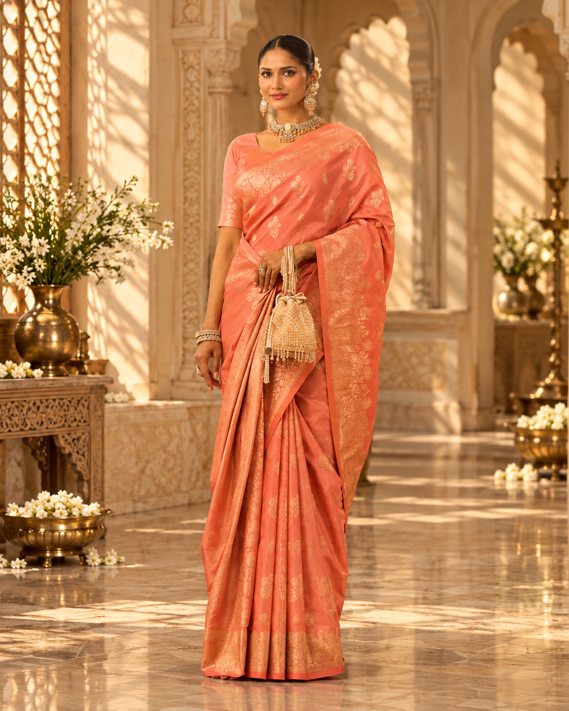 Banarasi Silk Saree – Elegant Traditional Saree for Weddings & Festive Occasions - Image 4