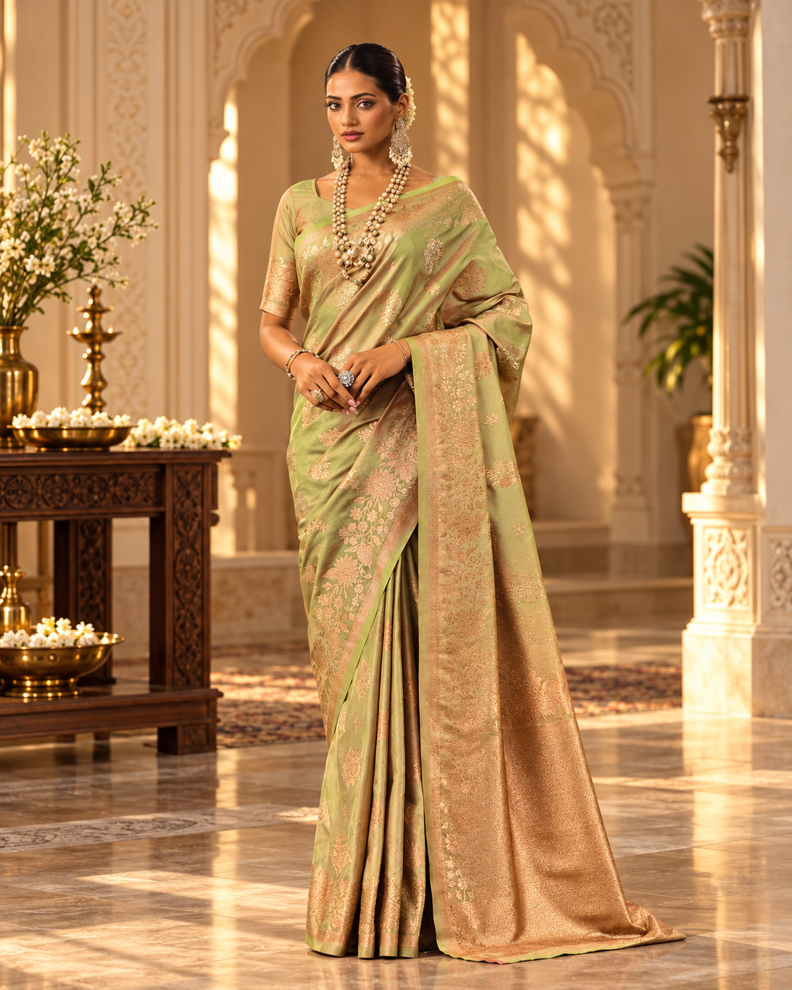 Banarasi Silk Saree – Elegant Traditional Saree for Weddings & Festive Occasions - Image 5