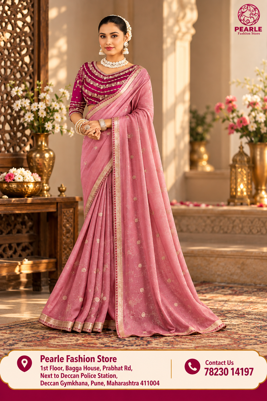 Designer Saree with Designer Blouse – Premium Ethnic Wear Collection