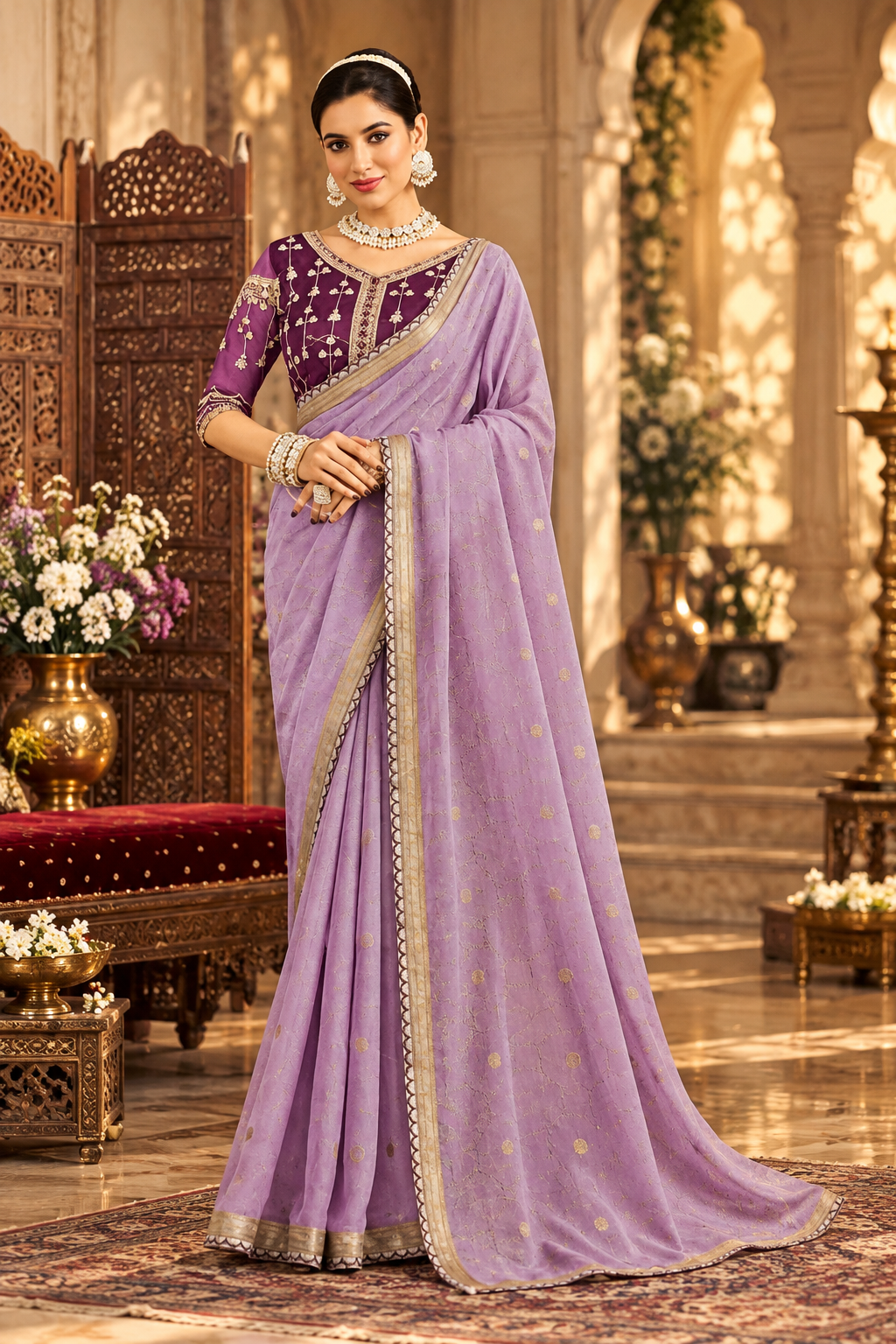Designer Saree with Designer Blouse – Premium Ethnic Wear Collection - Image 3