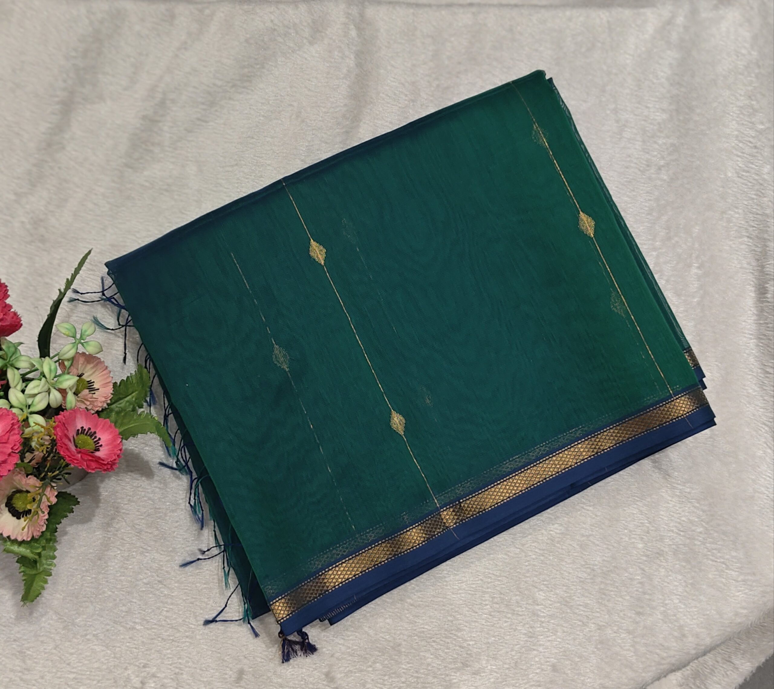 Pure Maheshwari Silk Saree - Image 3