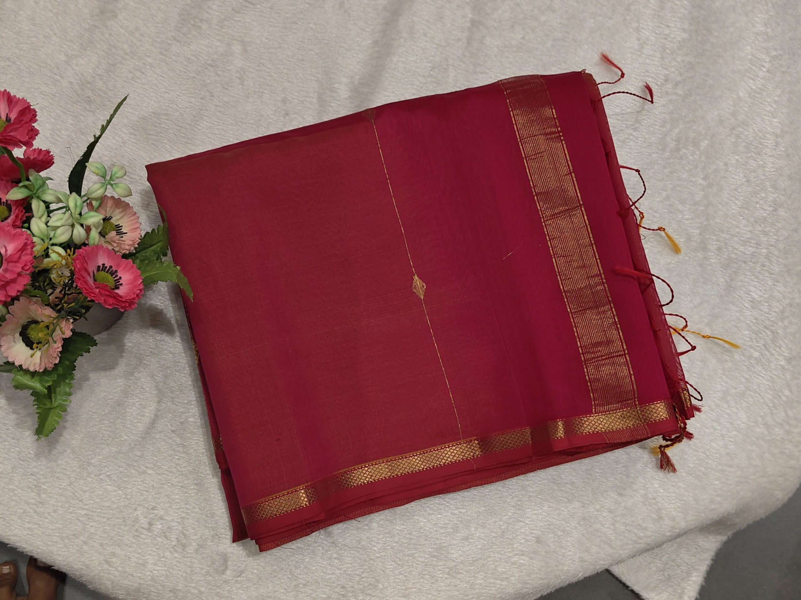 Pure Maheshwari Silk Saree - Image 2