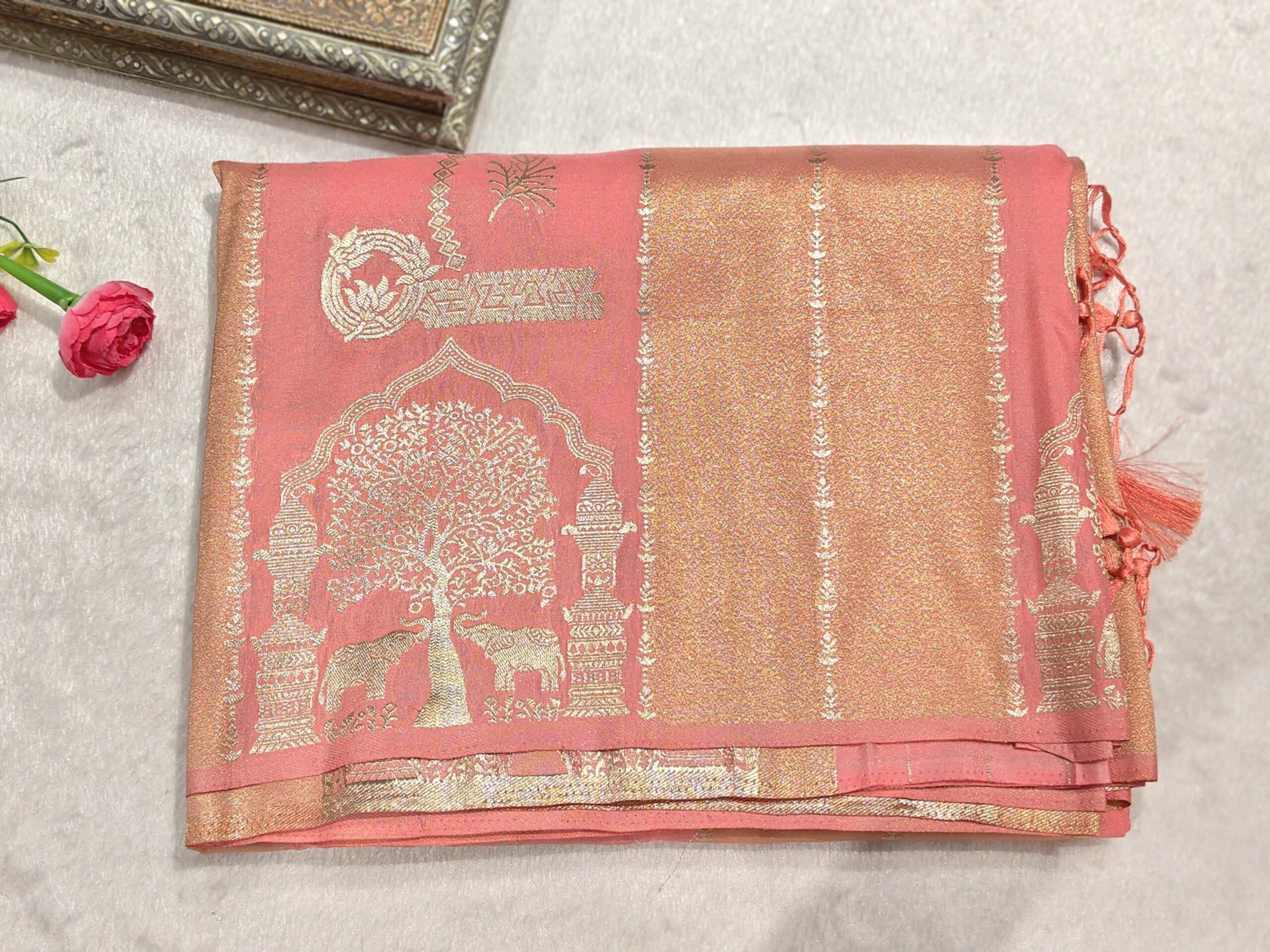 Dola Silk Saree – Elegant Designer Silk Saree - Image 5