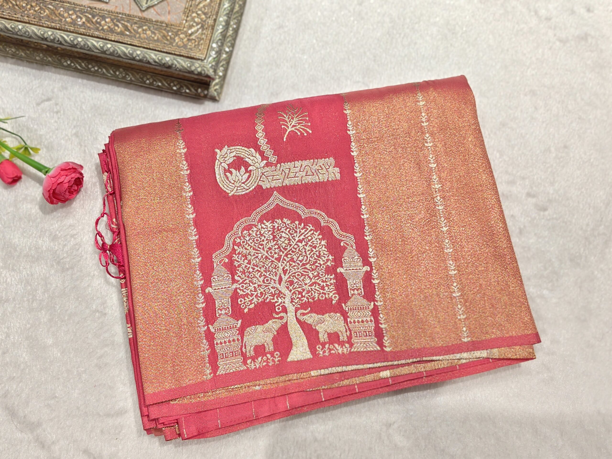 Dola Silk Saree – Elegant Designer Silk Saree - Image 3