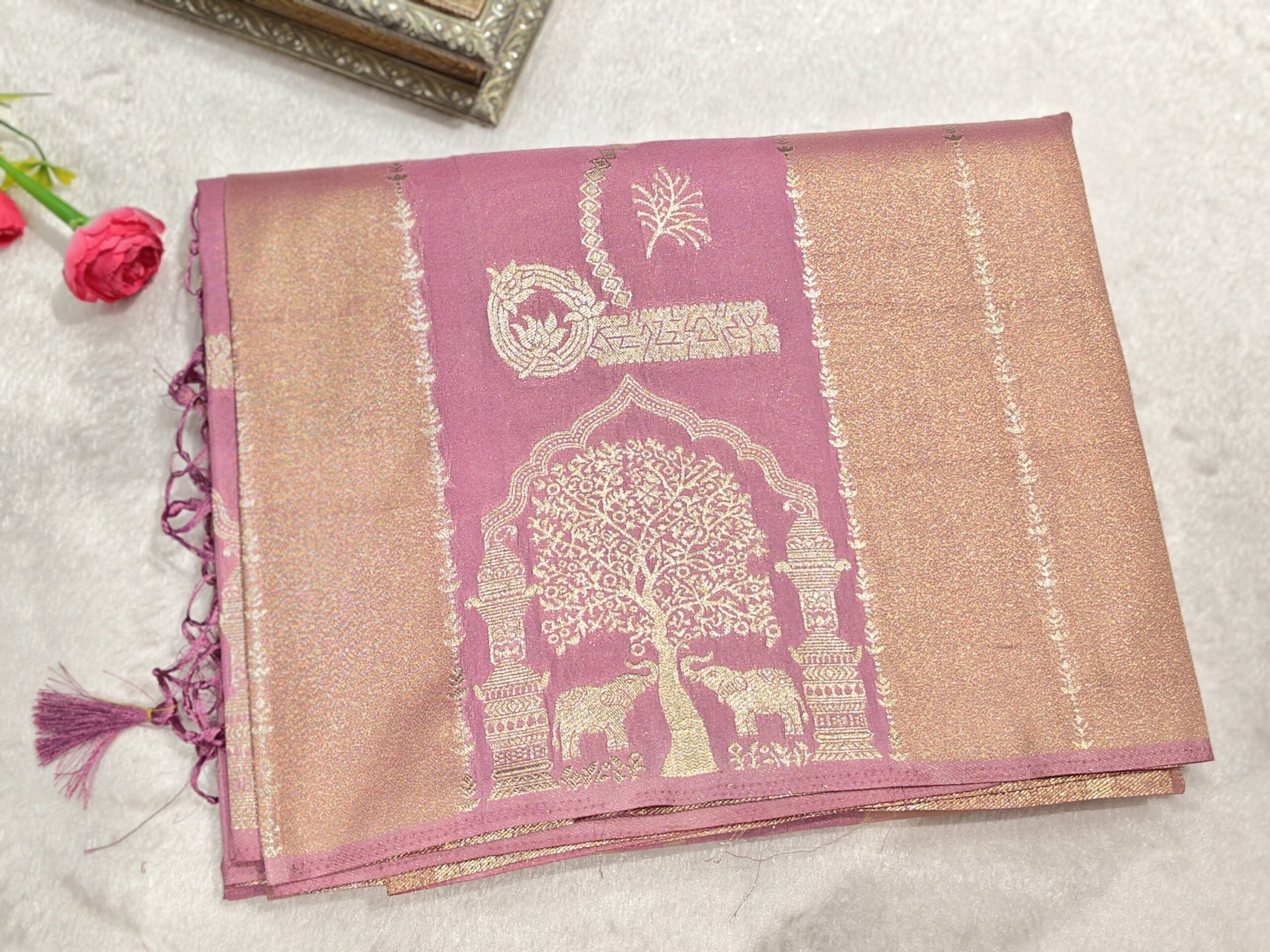 Dola Silk Saree – Elegant Designer Silk Saree - Image 2