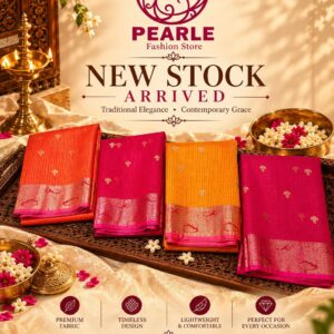 Checks Kora Silk Saree
