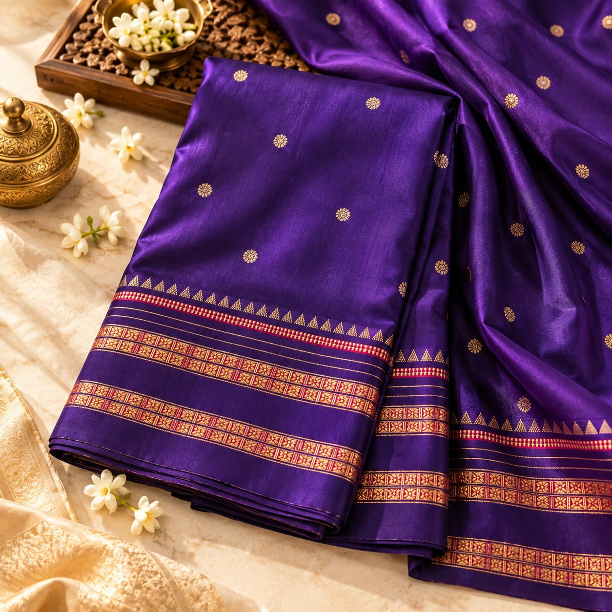 Narayan Peth Silk Saree – Traditional Maharashtrian Elegance - Image 2
